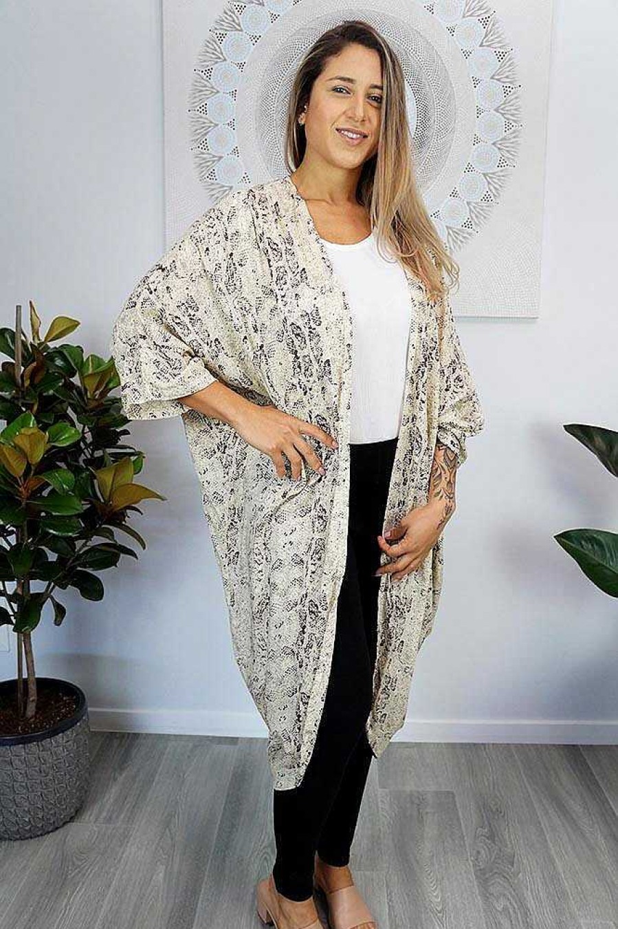 Ladies Sundrenched | Long Cape "Cobra" Taupe