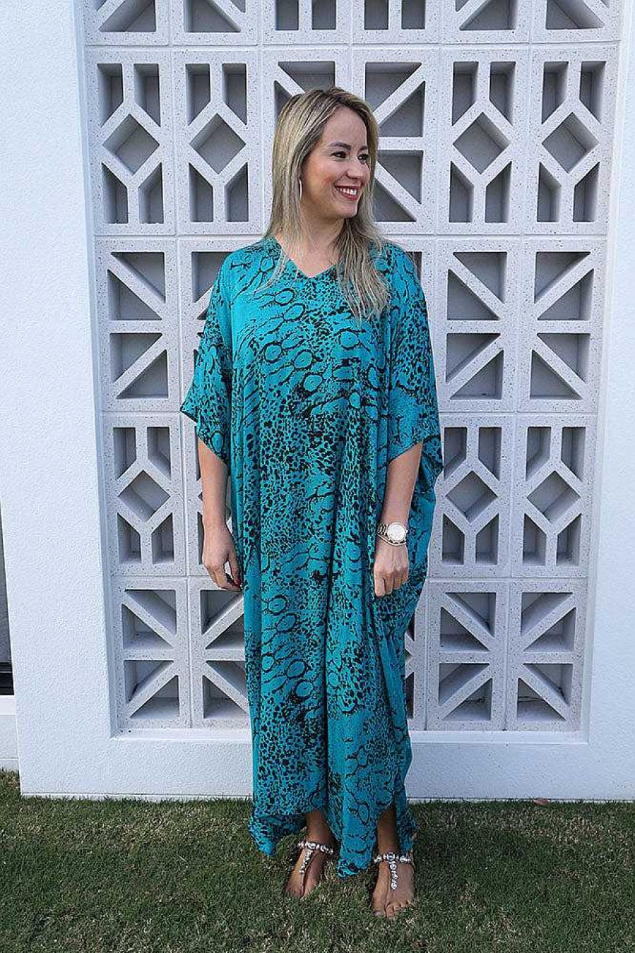 Ladies Sundrenched Regular Kaftans | Long Kaftan Animal