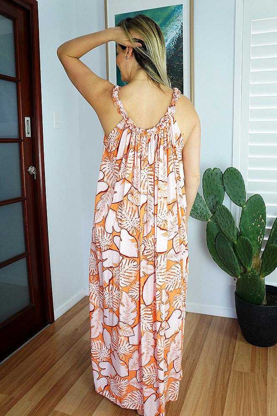 Ladies Sundrenched Long Dresses | Long Magnum "Leaves"