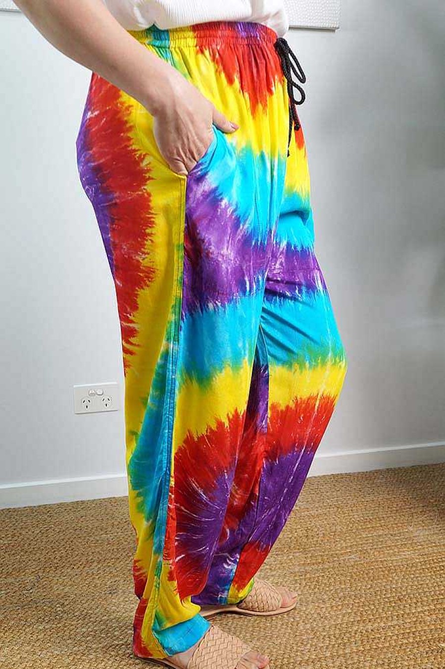 Ladies Sundrenched | Happy Pants " " Rainbow Tie Dye