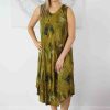 Ladies Sundrenched Mid Length Dresses | Niche Dress "Paintbrush"