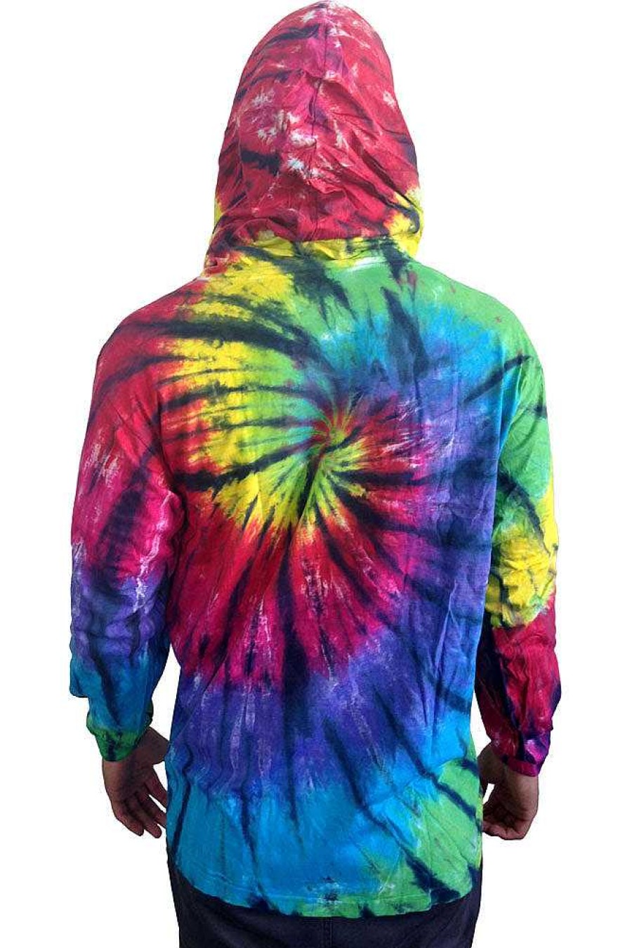 Mens Sundrenched | Hooded Tie Dye Jacket " " Dark Knight