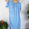 Ladies Sundrenched Long Dresses | Kashmir Dress "Teardrop" Blue