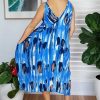 Ladies Sundrenched Mid Length Dresses | Festival Dress "Steaky Tie Dye"