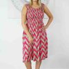 Ladies Sundrenched | Singlet Smock Dress "Random Zigzag"