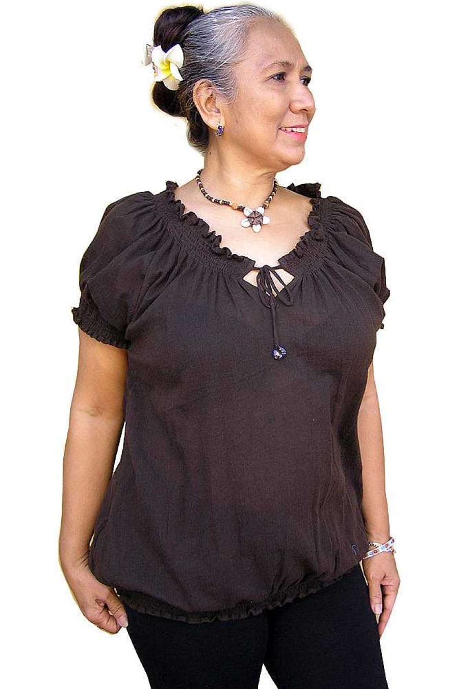 Plus Size Sundrenched | Peasant Top