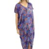 Ladies Sundrenched Long Dresses | Frilled Toga Dress "Paisley Batik" Print