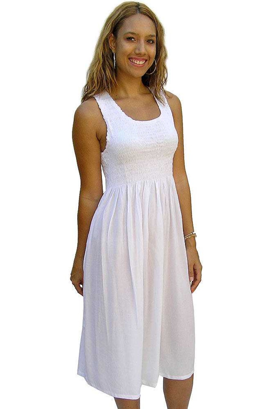 Ladies Sundrenched | Singlet Smock Dress "Plain" Colours