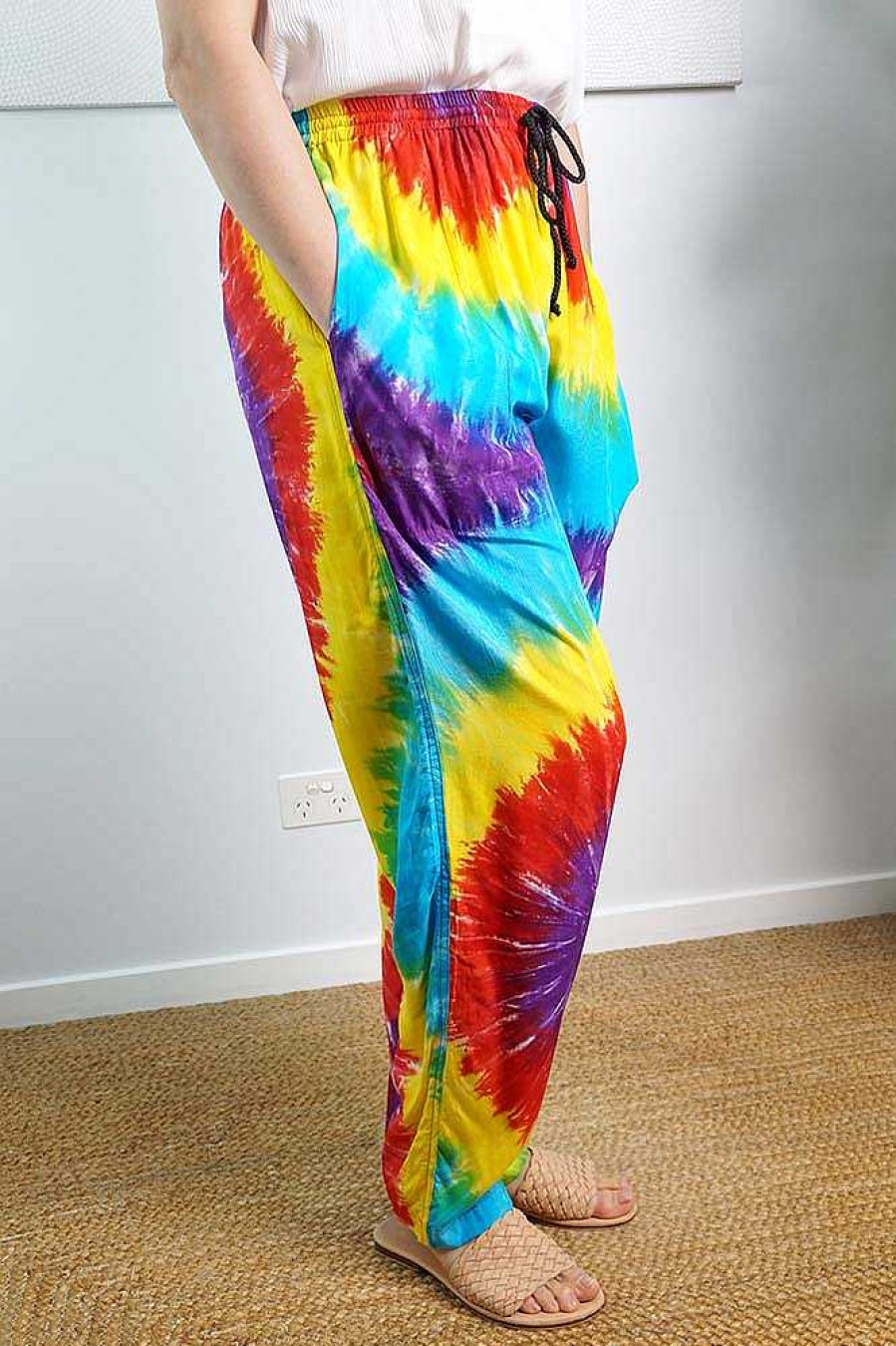 Ladies Sundrenched | Happy Pants " " Rainbow Tie Dye