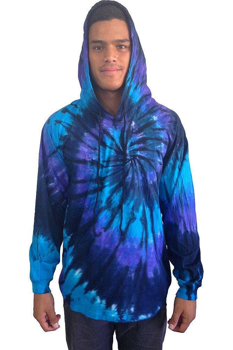 Mens Sundrenched | Hooded Tie Dye Jacket " " Nuclear