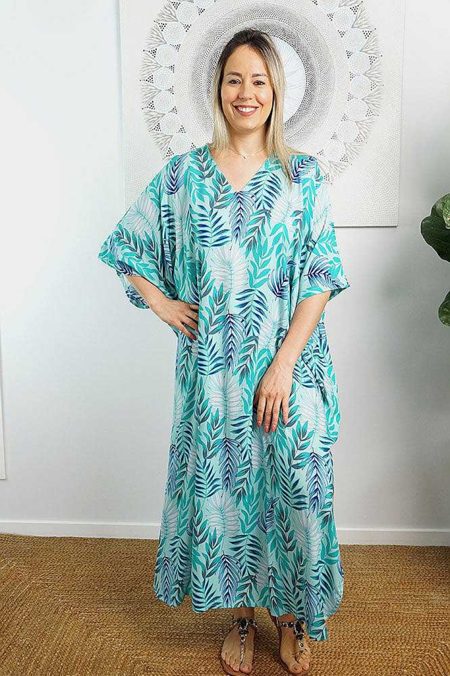 Plus Size Sundrenched Premium Kaftans | Premium Long Kaftan "Kavieng"