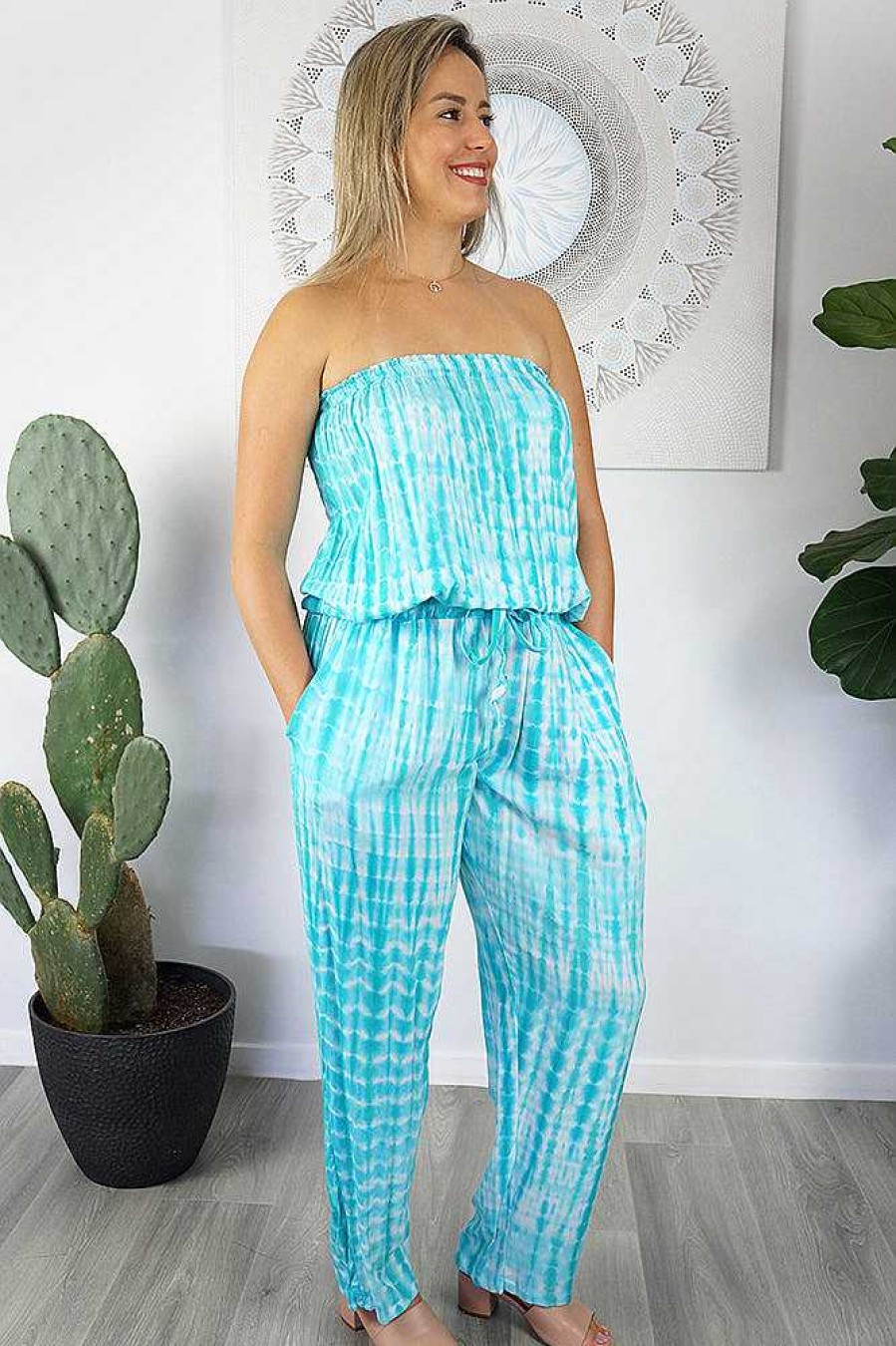 Plus Size Sundrenched | Long Jumpsuit "Waterglass"