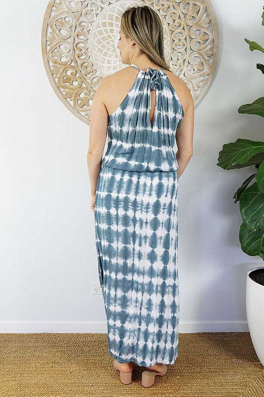 Ladies Sundrenched Long Dresses | Long Chloe Dress "Shibori"