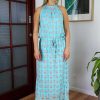 Ladies Sundrenched Long Dresses | Long Chloe Dress "Laguna" Aqua