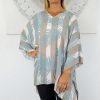 Plus Size Sundrenched | Short Tunic "Leaf/Stripes"