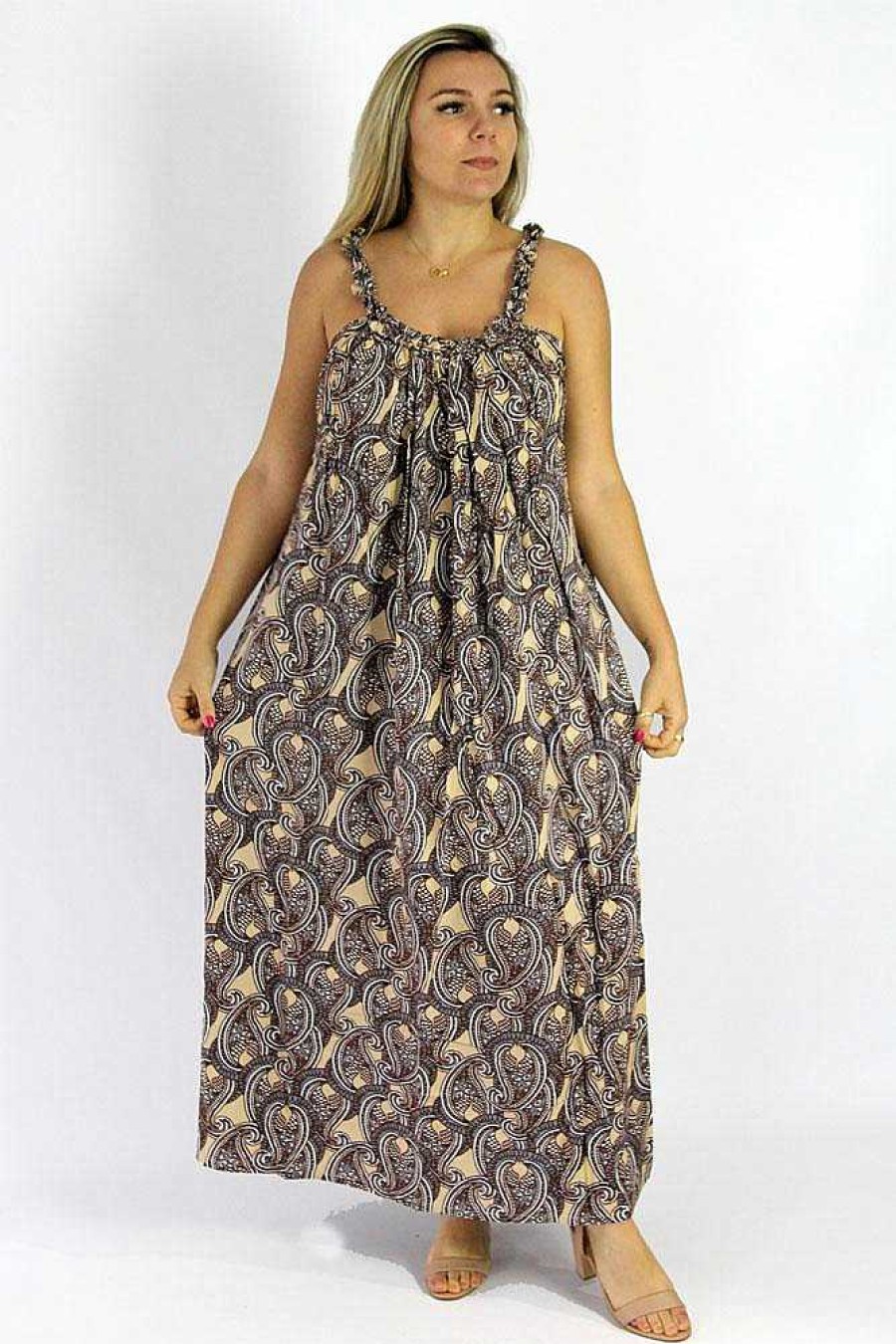 Ladies Sundrenched Long Dresses | Long Magnum "Calcutta" Brown