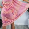 Sarongs Sundrenched | Embroidered/Hand Painted Sarong Pink