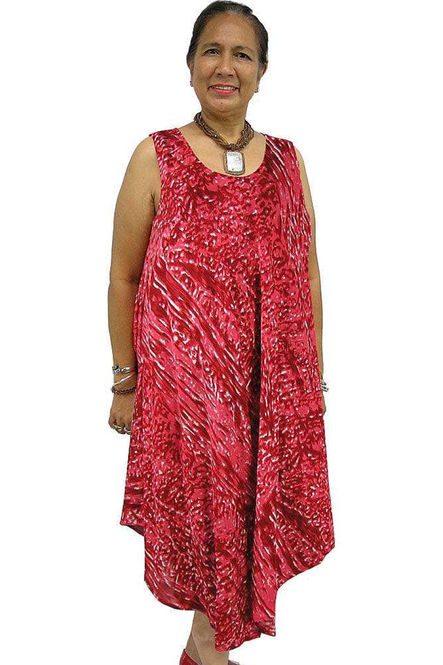 Plus Size Sundrenched | Niche Dress "Coral" Print