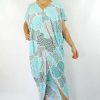 Ladies Sundrenched Long Dresses | Frilled Toga Dress "Calypso" Mint