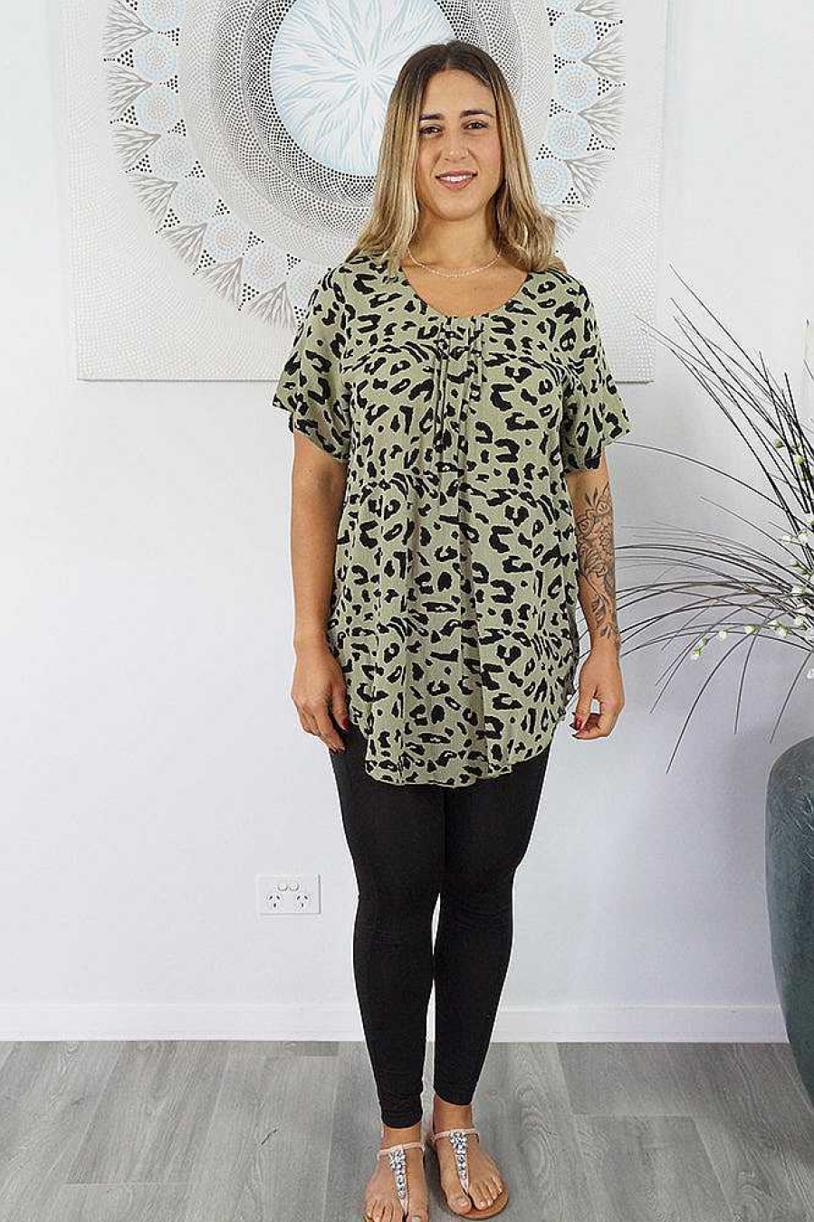 Plus Size Sundrenched | Newport Top "Walnut"