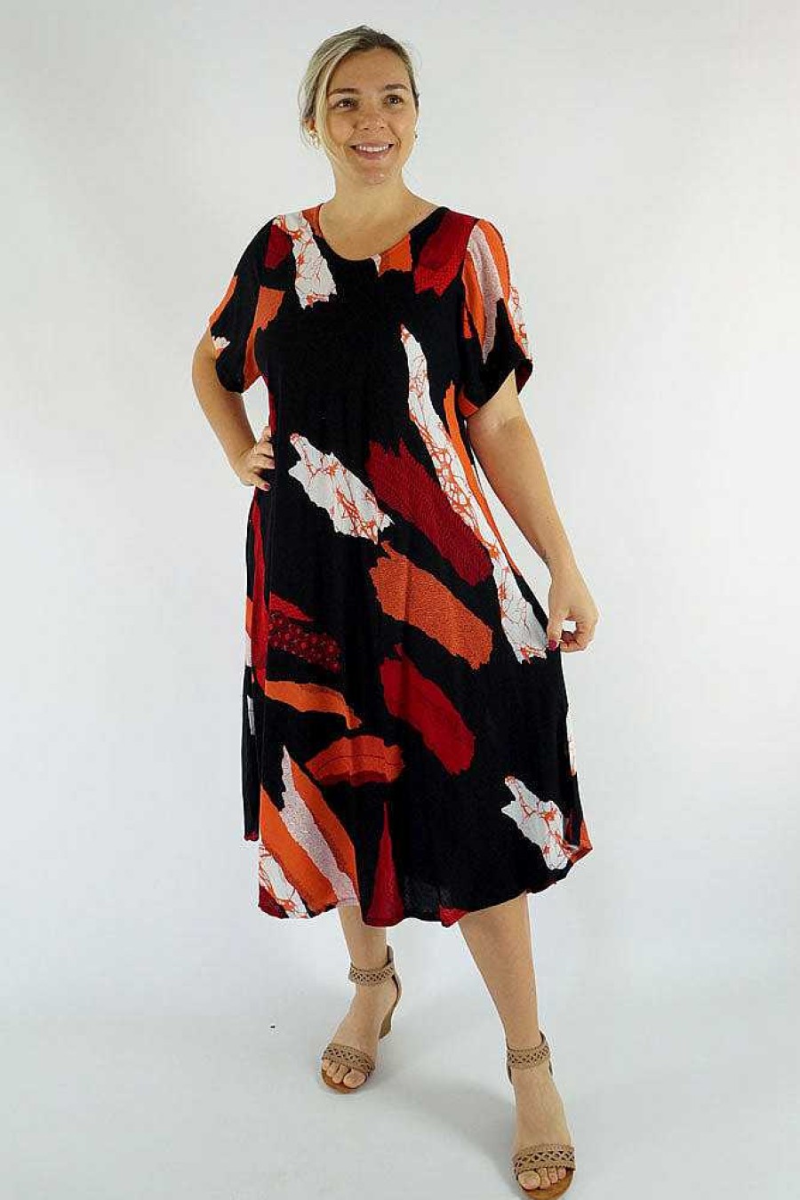 Plus Size Sundrenched | Newport Dress "Abstract"