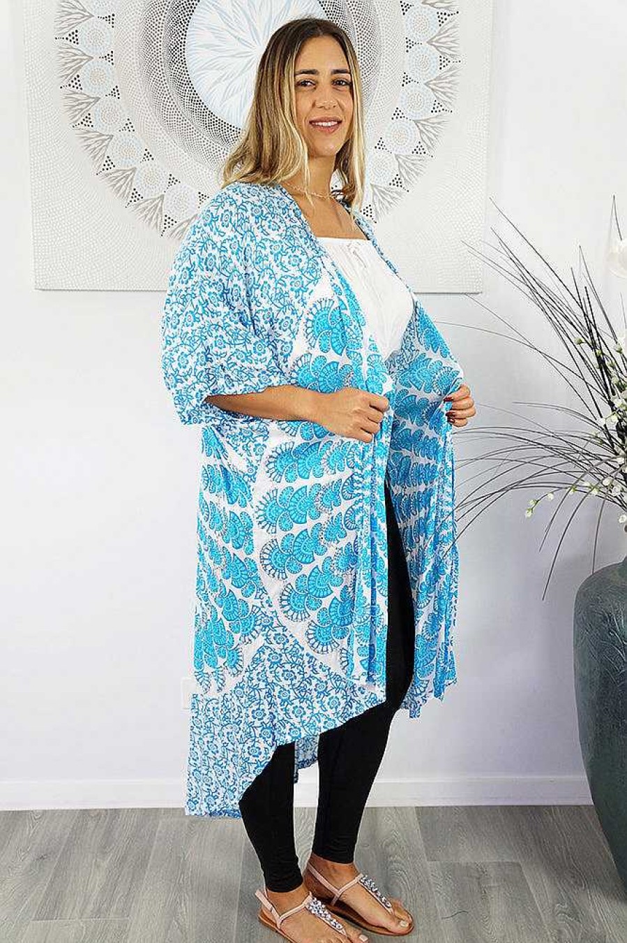 Ladies Sundrenched | Long Bling Cape "Mandala"