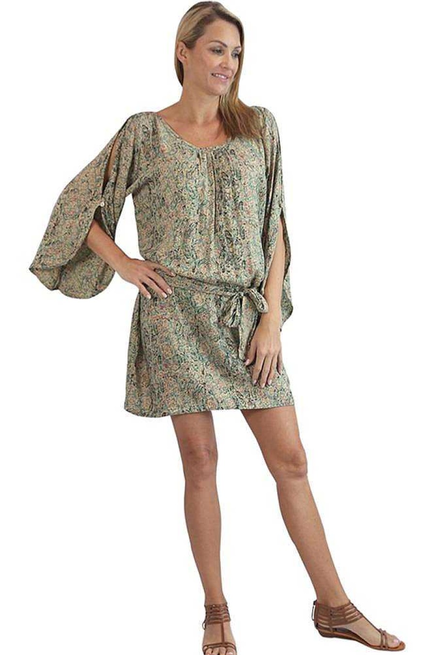 Ladies Sundrenched Short Dresses | Daydream Dress Cobra Taupe