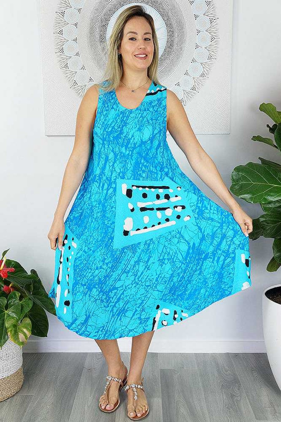 Ladies Sundrenched Mid Length Dresses | Niche Dress Dots