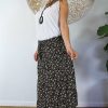 Ladies Sundrenched | Tiered Skirt "Starflower" Black