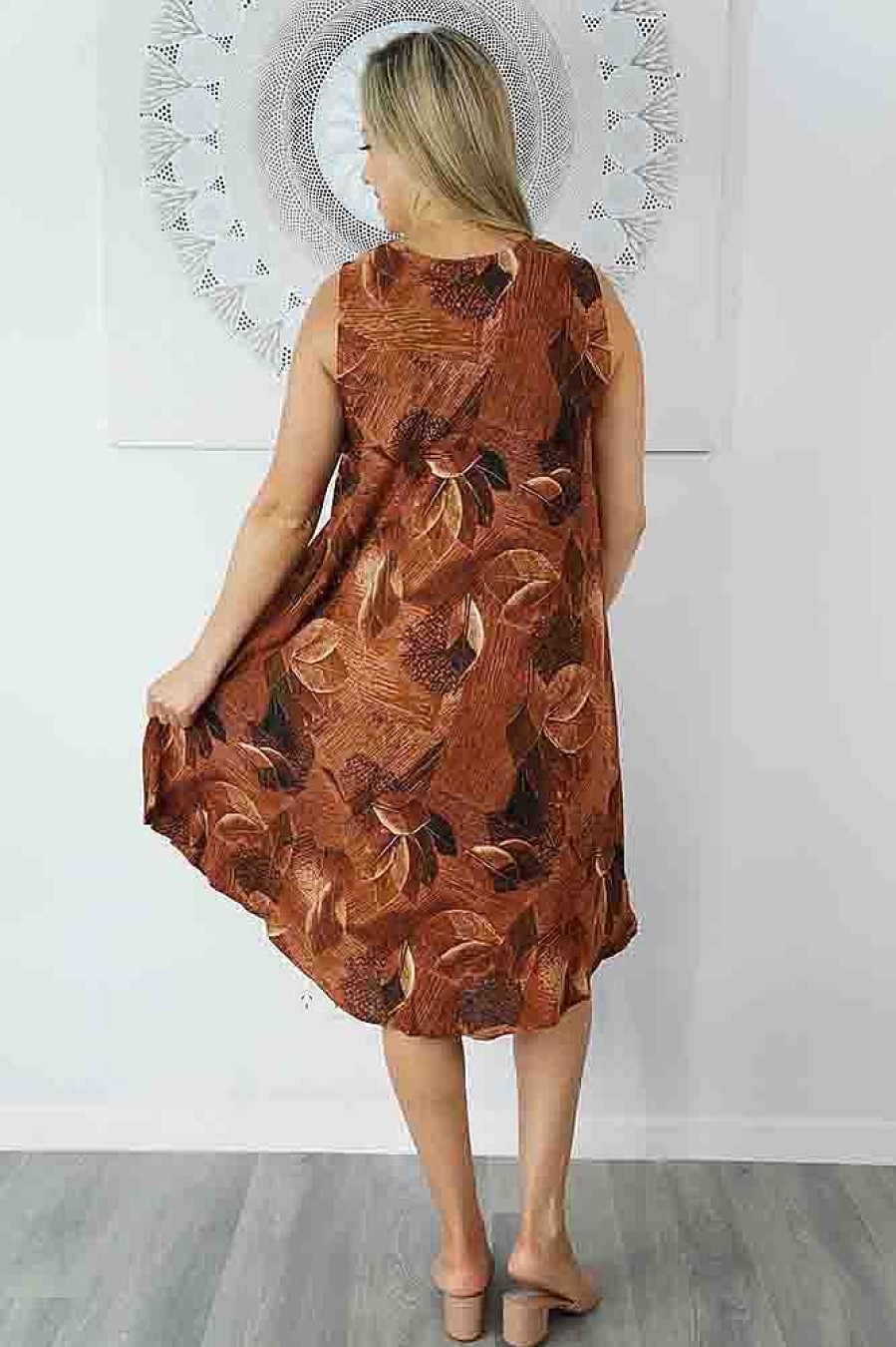 Ladies Sundrenched Mid Length Dresses | Niche Dress "Paintbrush"