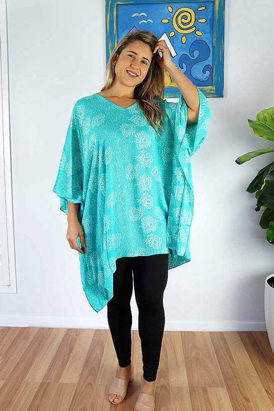 Plus Size Sundrenched | Short Tunic Sunflower