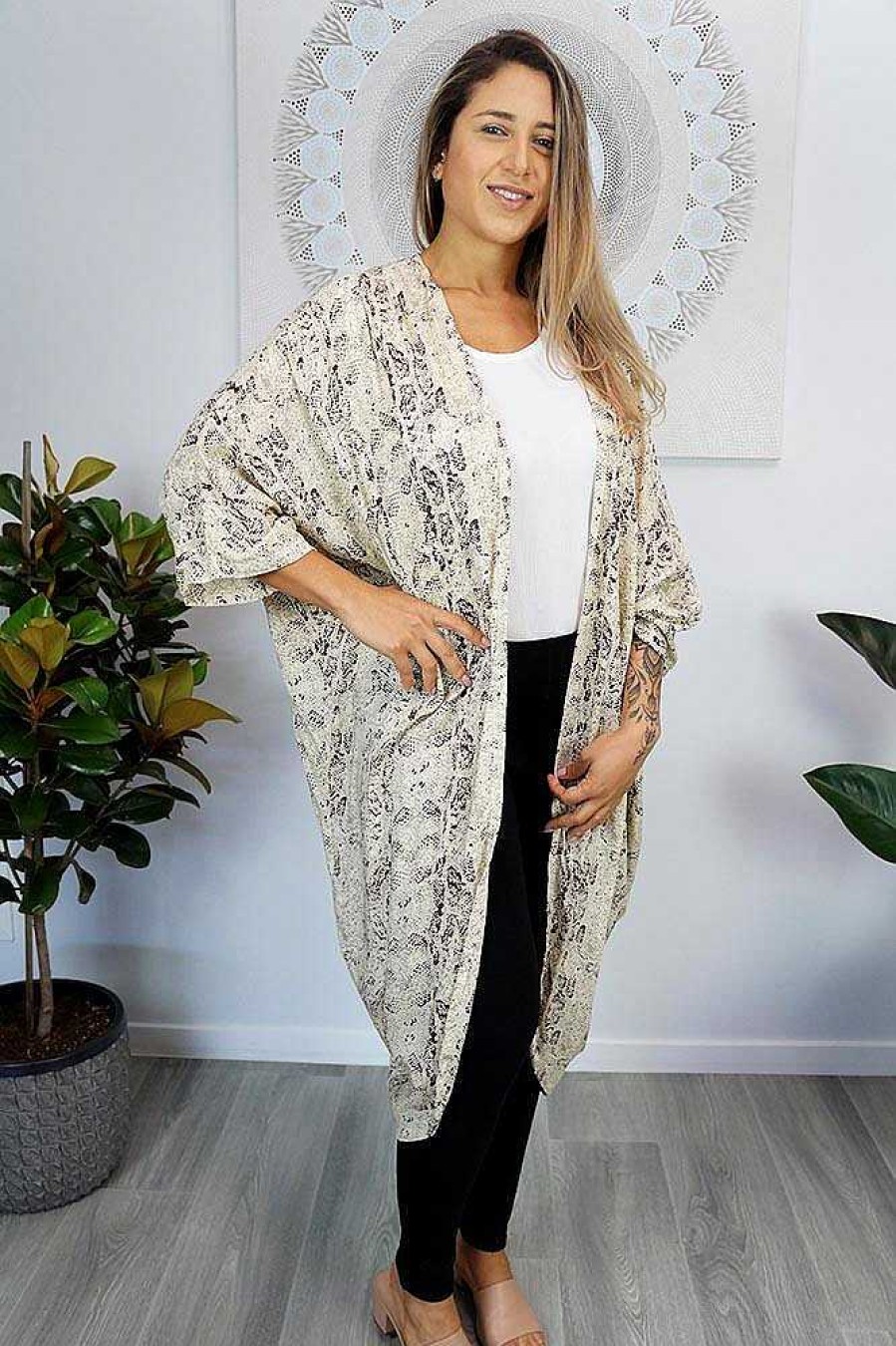 Ladies Sundrenched | Long Cape "Cobra" Taupe