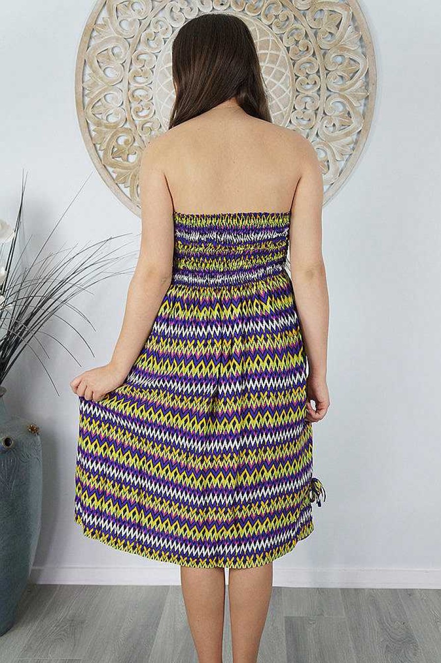 Ladies Sundrenched Short Dresses | Smock Dress "Guatemale" Purple