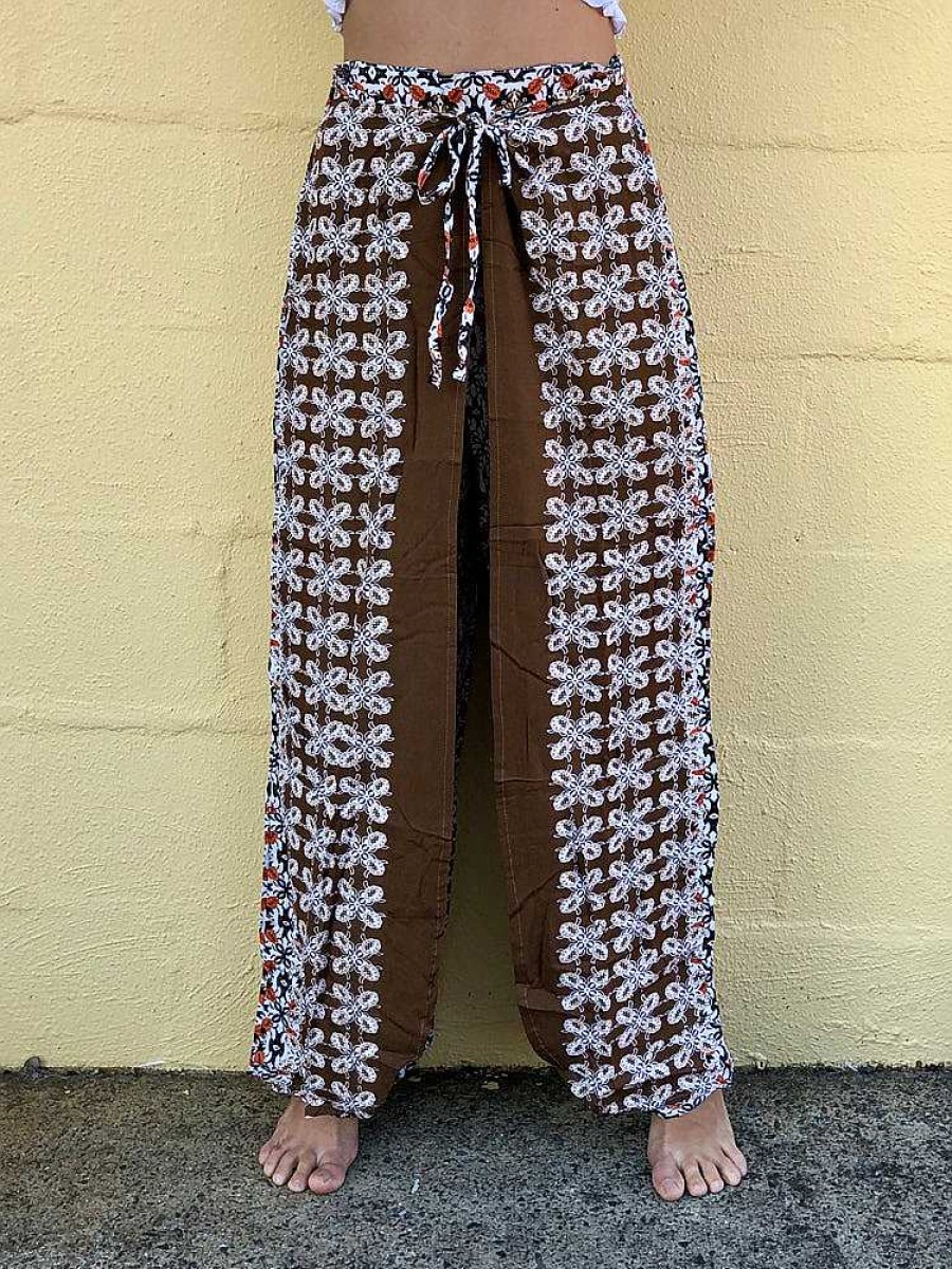 Ladies Sundrenched | Wrap Pants "Baliku" Brown