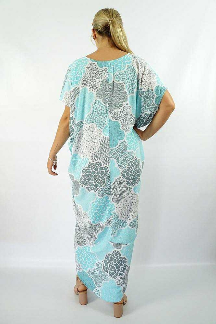 Ladies Sundrenched Long Dresses | Frilled Toga Dress "Calypso" Mint