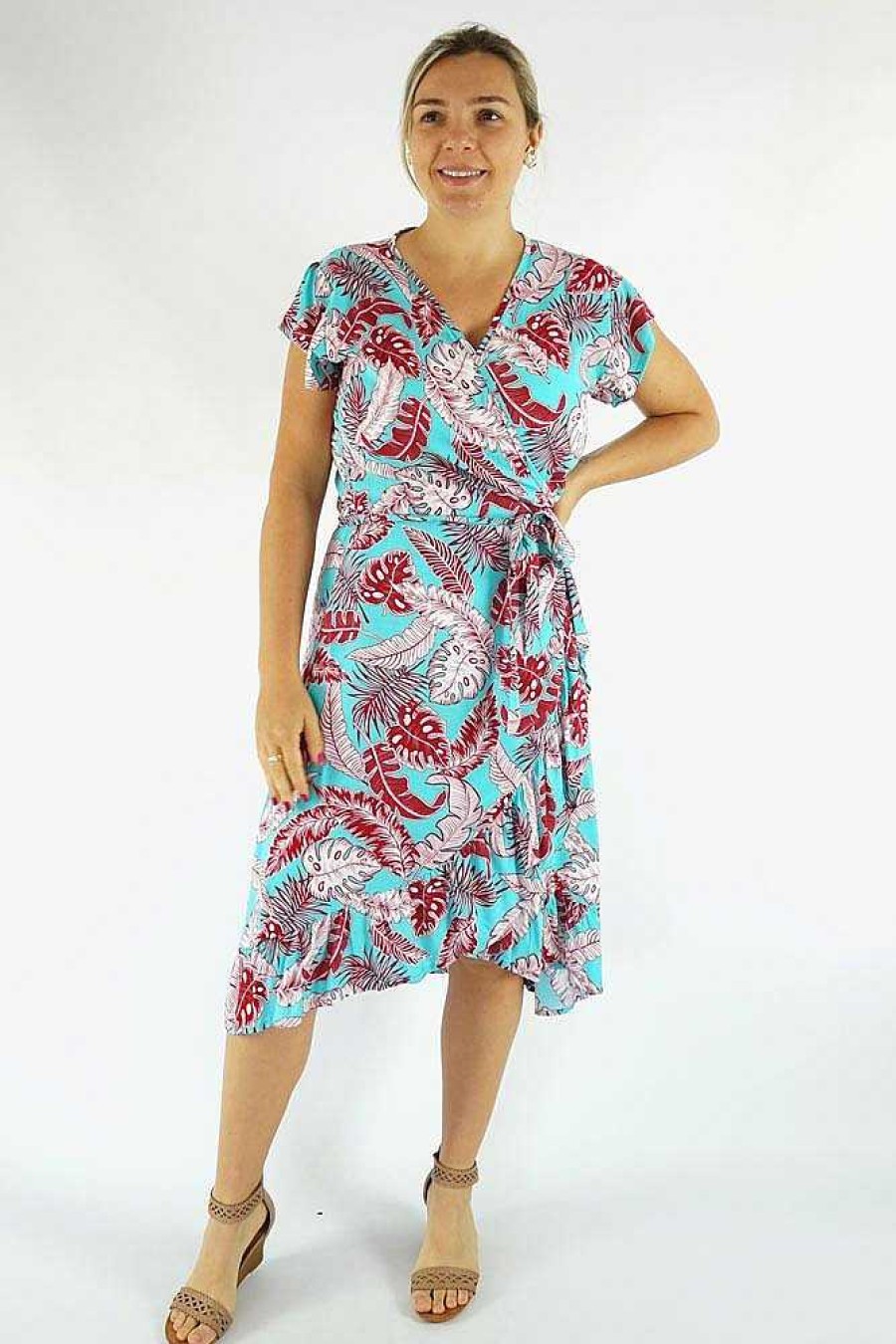 Ladies Sundrenched Mid Length Dresses | Cupid Dress "Monsteria"