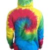 Mens Sundrenched | Hooded Tie Dye Jacket " " Rainbow