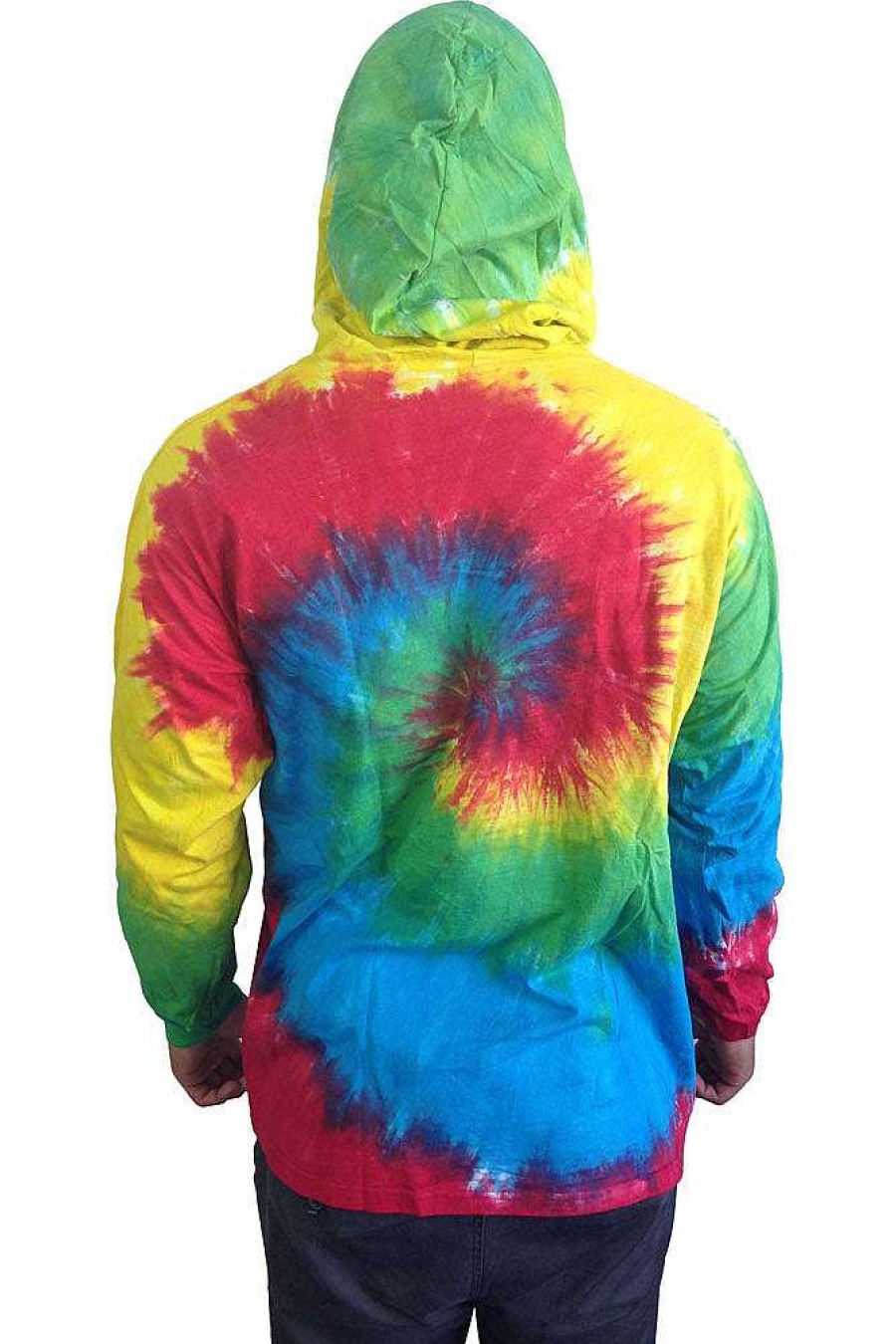 Mens Sundrenched | Hooded Tie Dye Jacket " " Rainbow