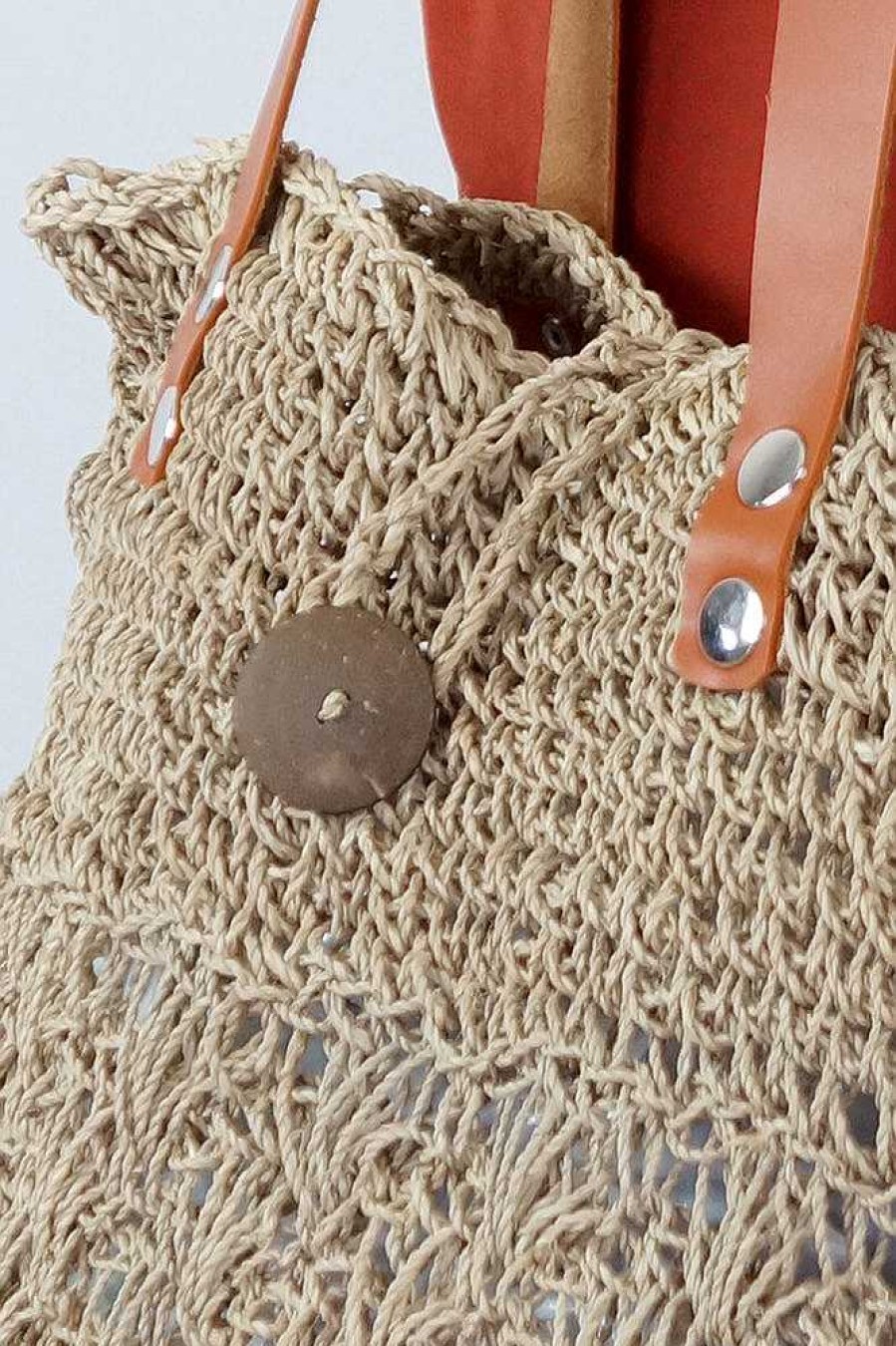 Accessories Sundrenched Carry Bags | Square Sea Grass Carry Bags Square With Coconut Closer