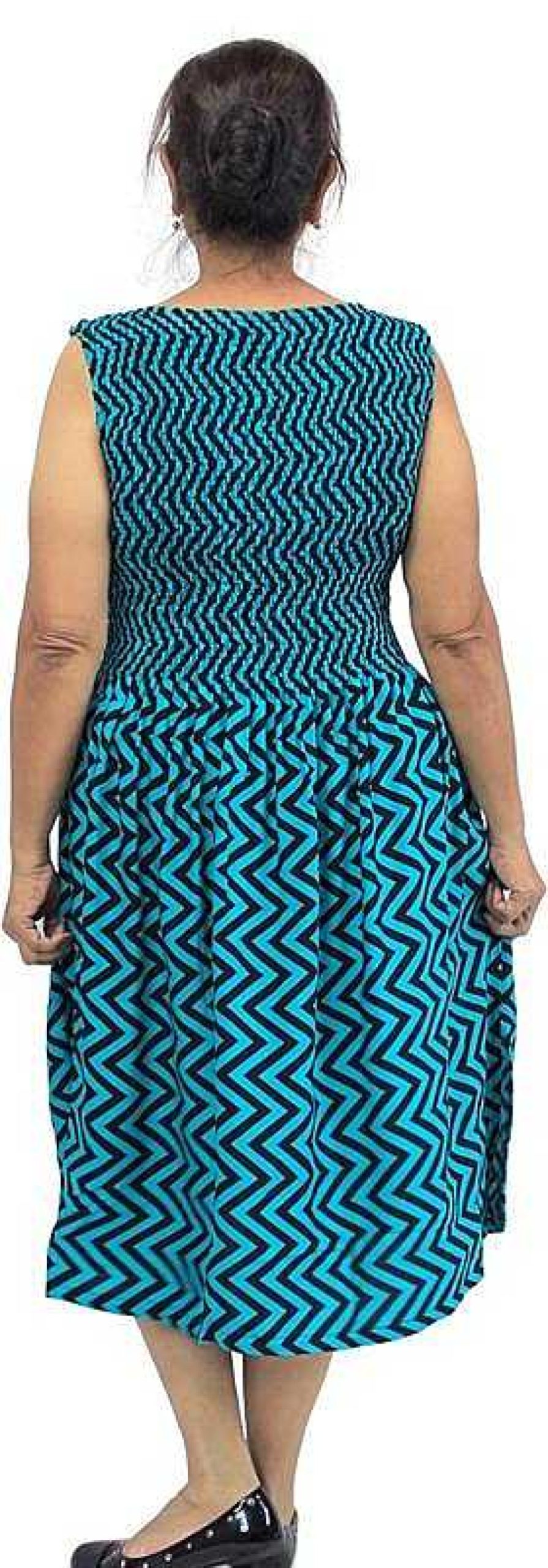 Ladies Sundrenched | Singlet Smock Dress "Zig Zag"