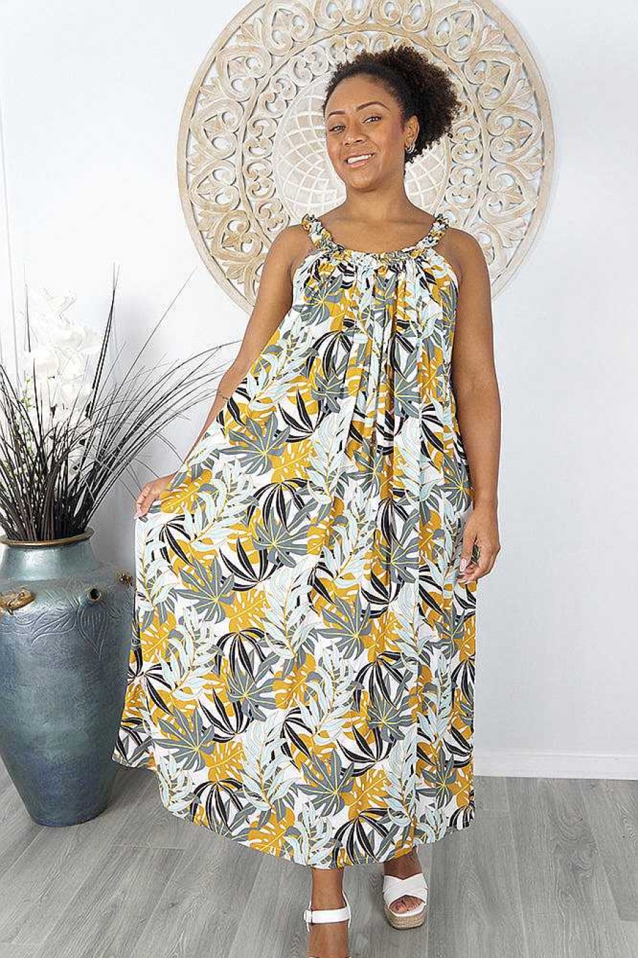 Ladies Sundrenched Long Dresses | Long Magnum "Palm Paradise"