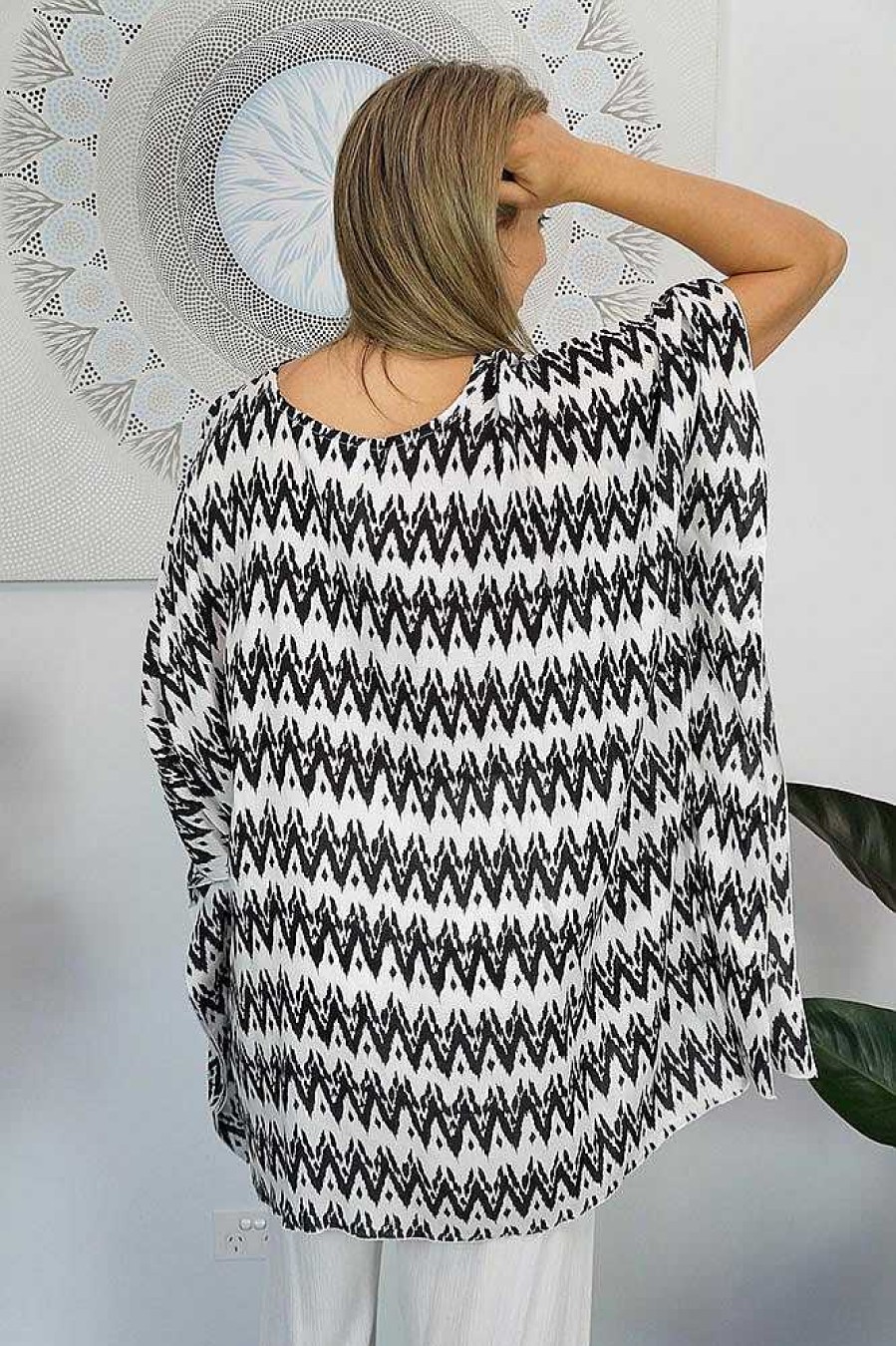 Ladies Sundrenched | Short Tunic Zig Zag