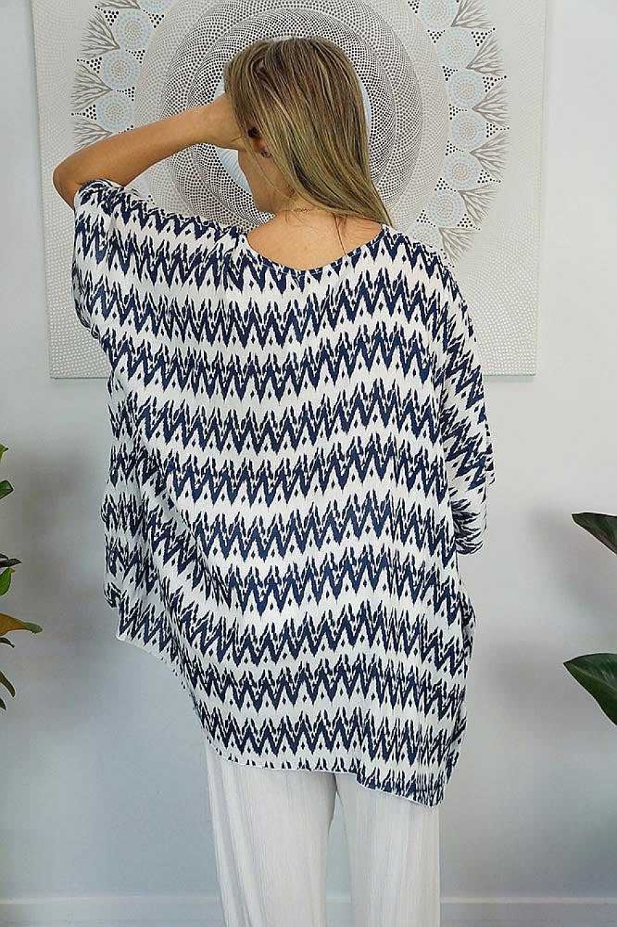 Ladies Sundrenched | Short Tunic Zig Zag