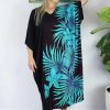 Ladies Sundrenched Regular Kaftans | Long Kaftan Palm Frond