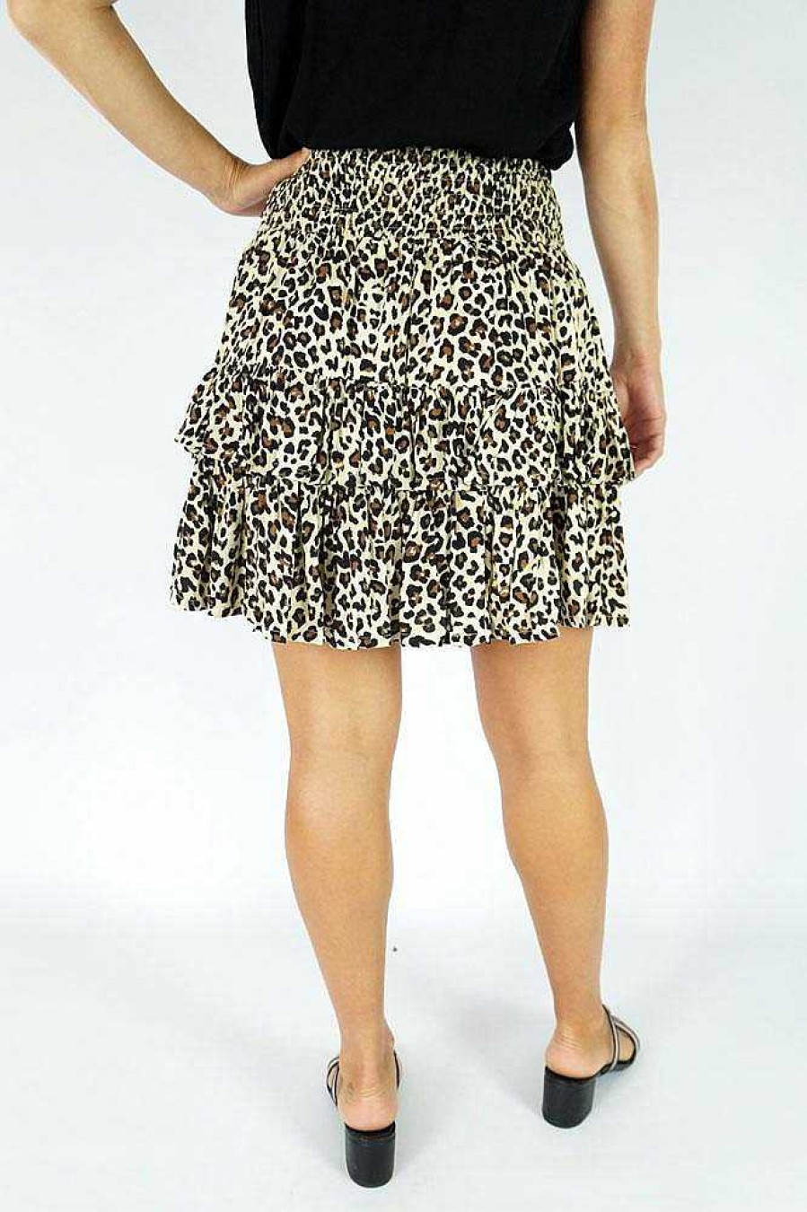 Ladies Sundrenched | Havana Skirt "Baby Cheetah" Brown