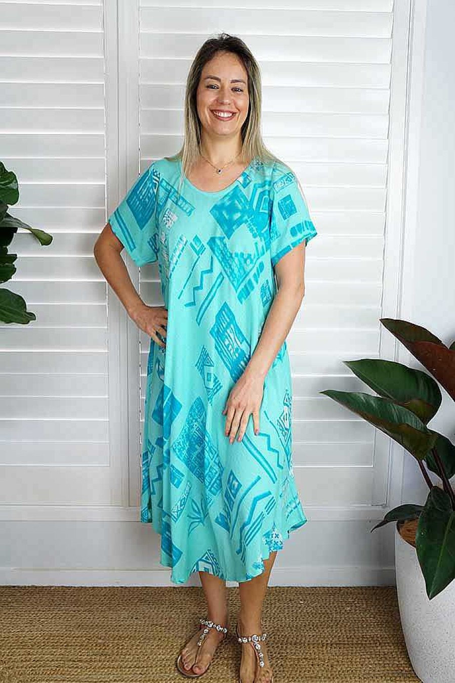 Ladies Sundrenched Long Dresses | Newport Dress "Riveria" Print