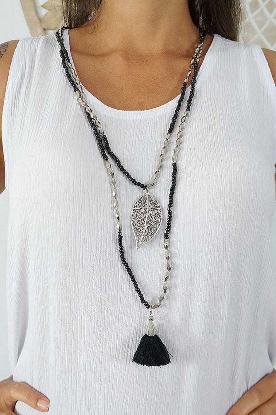 Accessories Sundrenched Necklaces | Feather Necklace