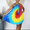 Ladies Sundrenched Short Dresses | Short Delta Dress Rainbow