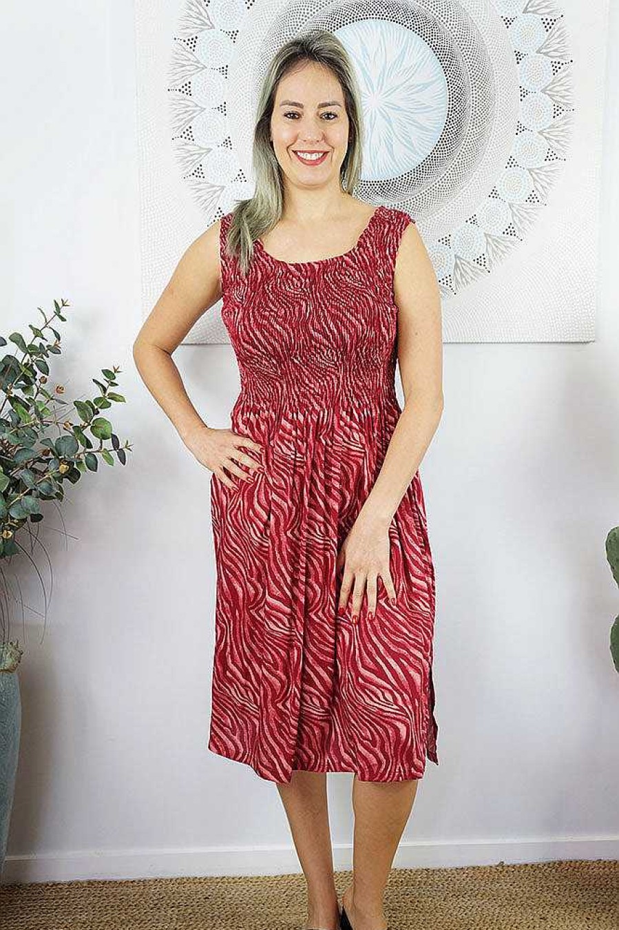 Ladies Sundrenched | Singlet Smock Dress "Taronga "