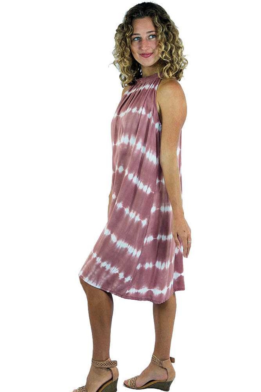 Ladies Sundrenched Short Dresses | Short Chloe Dress "Shibori"